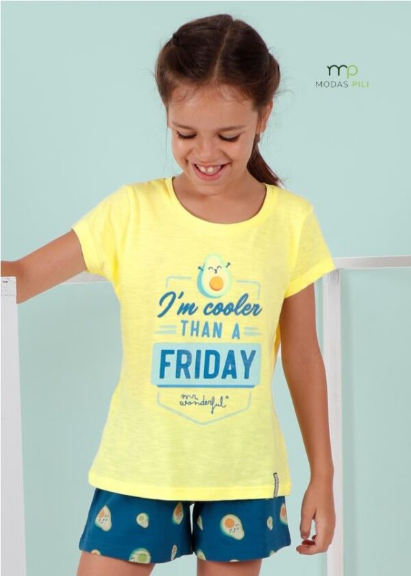 PIJAMA NIÑA 55735 AMARILLO